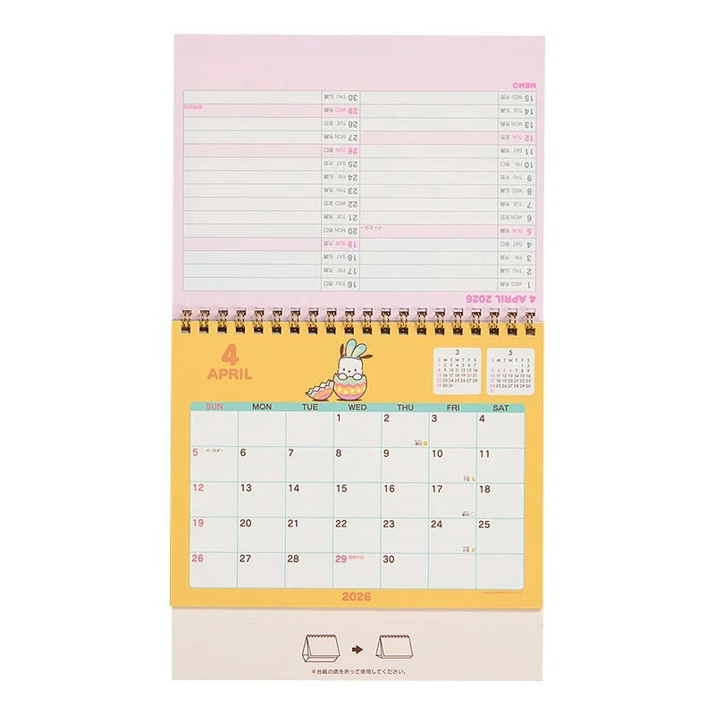 Pochacco 2026 Desk Calendar Stationery Japan Original