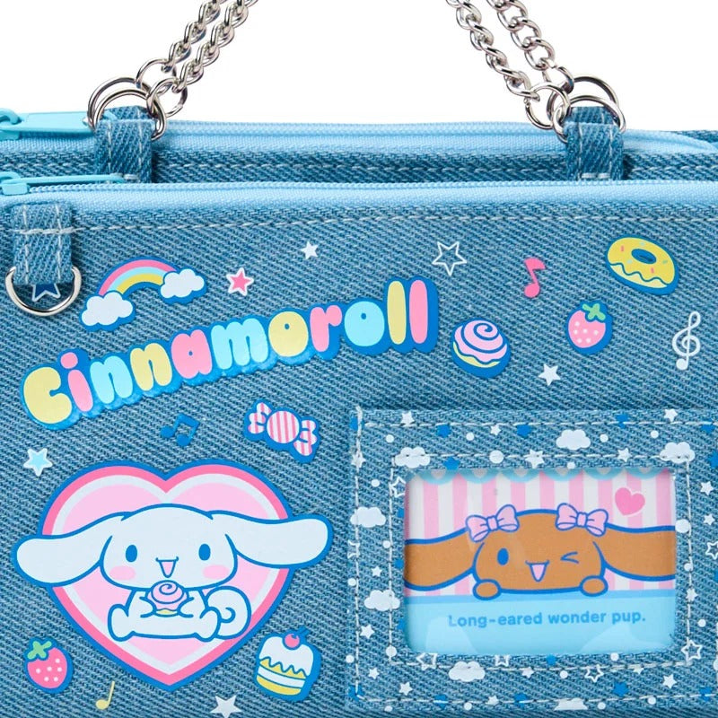 Cinnamoroll Mini Zipper Denim Pouch (Heisei Heart Series) Bags Japan Original