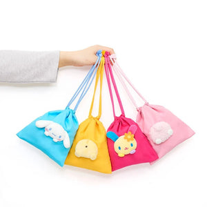 U*SA*HA*NA Face Plush Drawstring Travel Pouch Bags Japan Original