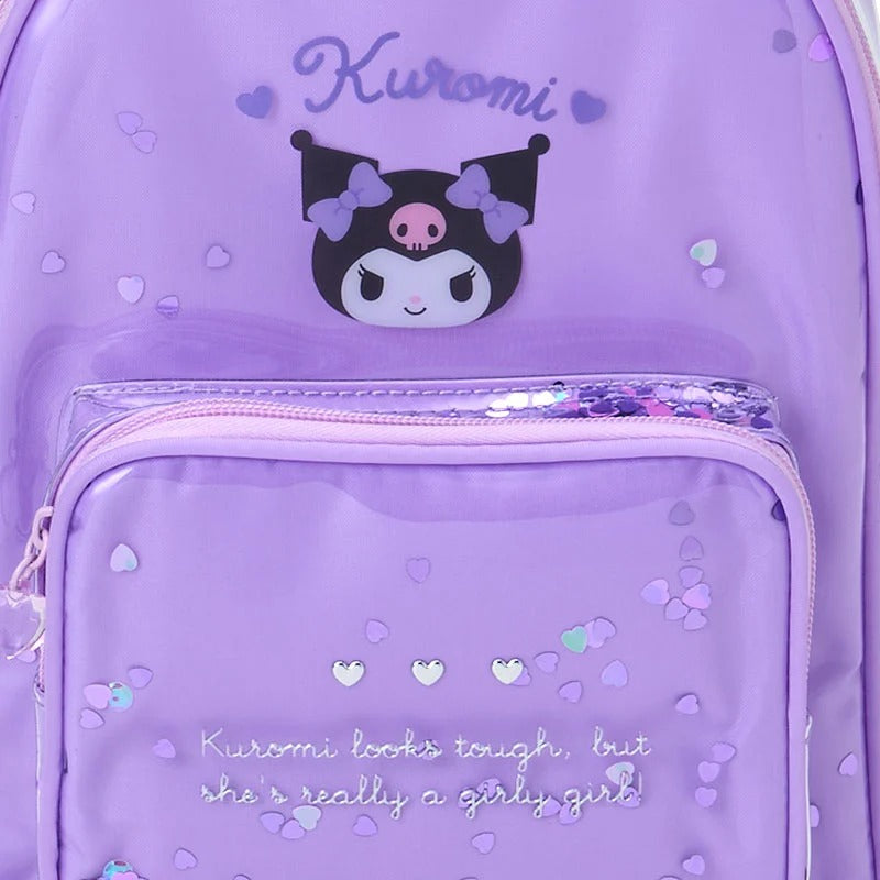 Kuromi Kids Sequin Backpack Bags Japan Original
