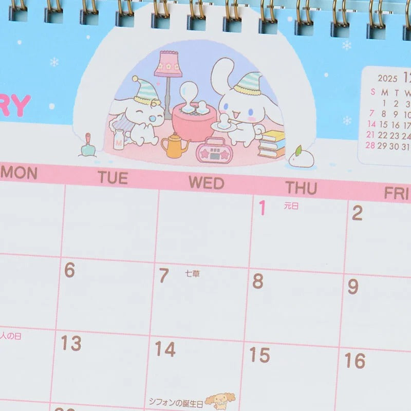 Cinnamoroll 2026 Desk Calendar Stationery Japan Original