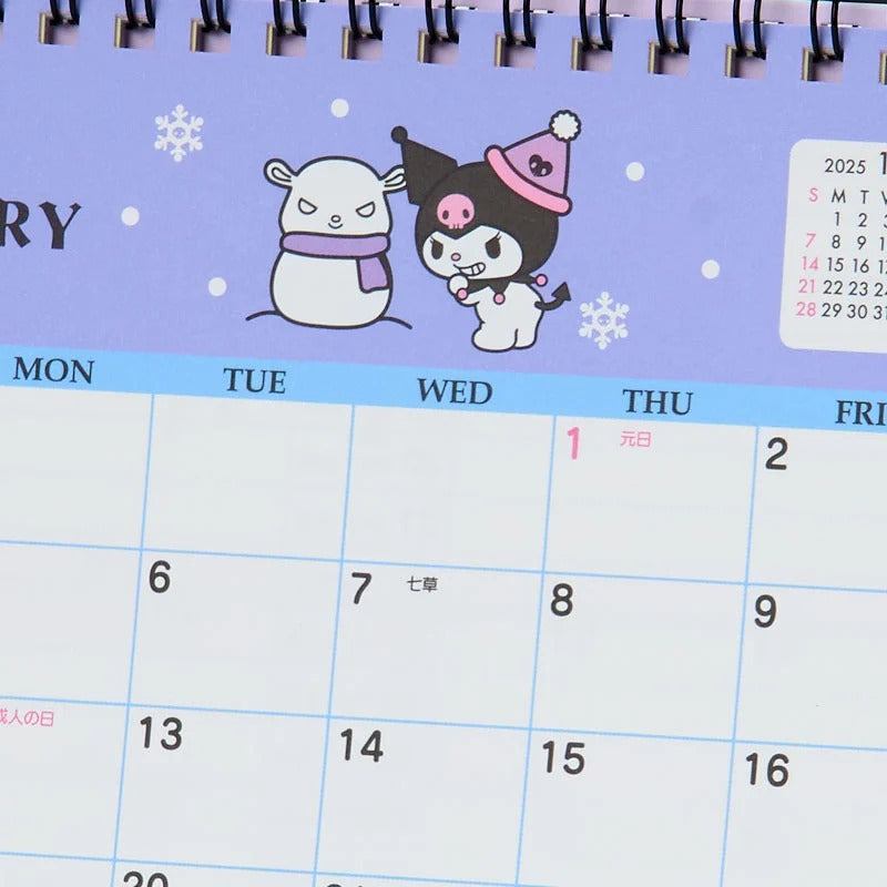 Kuromi 2026 Desk Calendar Stationery Japan Original