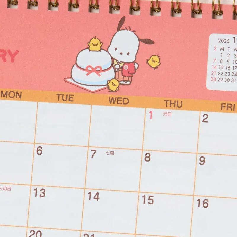 Pochacco 2026 Desk Calendar Stationery Japan Original