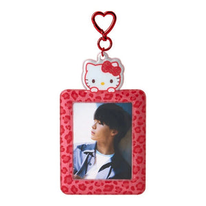 Hello Kitty Red Leopard ID Badge Holder (Enjoy Idol Series) Accessory Japan Original