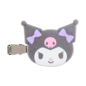 Kuromi Besties Flocked Mini Hair Clip Set Accessory Japan Original