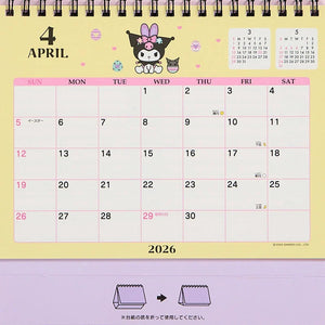 Kuromi 2026 Desk Calendar Stationery Japan Original