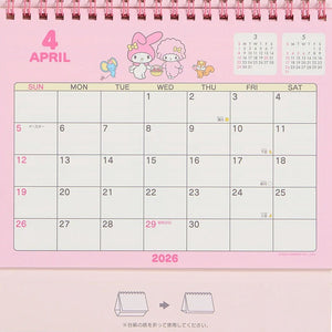 My Melody 2026 Desk Calendar Stationery Japan Original