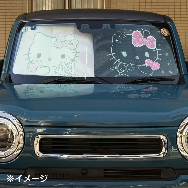 Hello Kitty Car Sun Shade (Teddy Pink) Travel Japan Original
