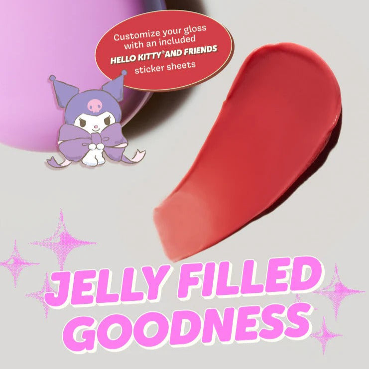 Kuromi x The Crème Shop Gloss Jelly Tinted Peptide Lip Glaze (Apricot) Beauty The Crème Shop