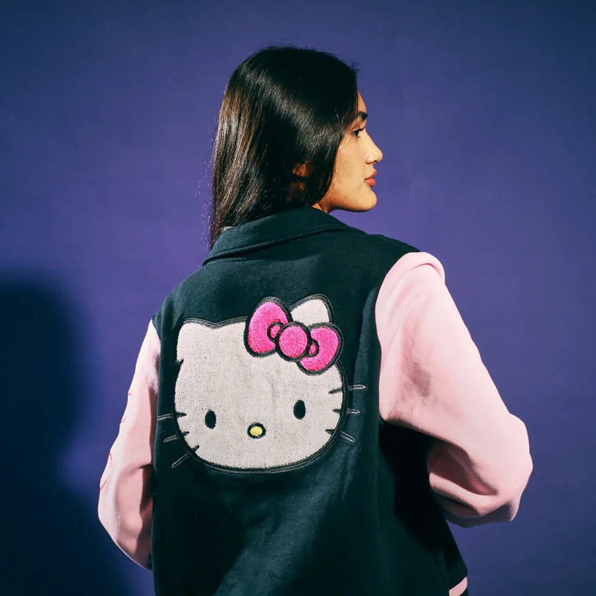 Hello Kitty Rainbow Varsity Jacket Apparel BIOWORLD