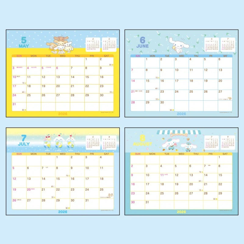 Cinnamoroll 2026 Desk Calendar Stationery Japan Original