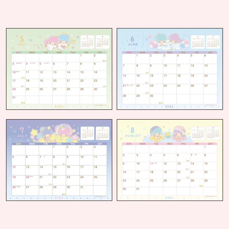 LittleTwinStars 2026 Desk Calendar Stationery Japan Original