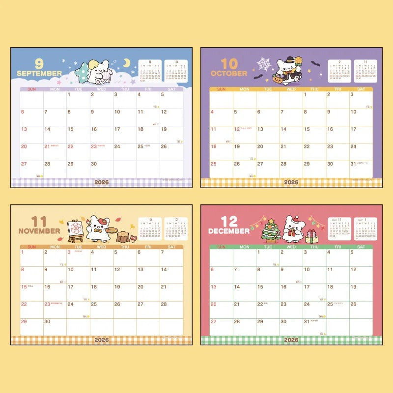 Hanamaruobake 2026 Desk Calendar Stationery Japan Original