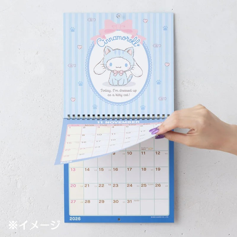 Cinnamoroll 2026 Wall Calendar Stationery Japan Original
