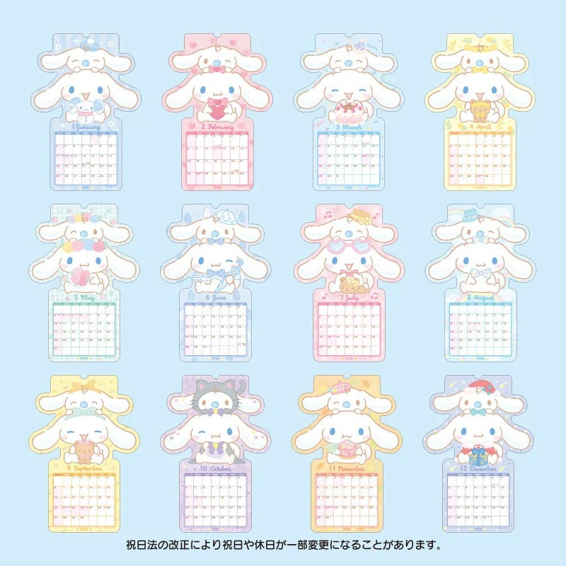 Cinnamoroll 2026 Die-Cut Wall Calendar Seasonal Japan Original