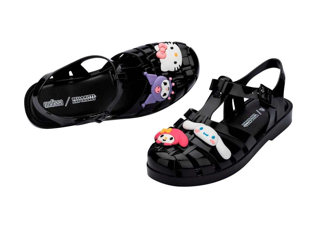 Hello Kitty and Friends x Melissa Possession Jelly Sandal (Black) Shoes Melissa
