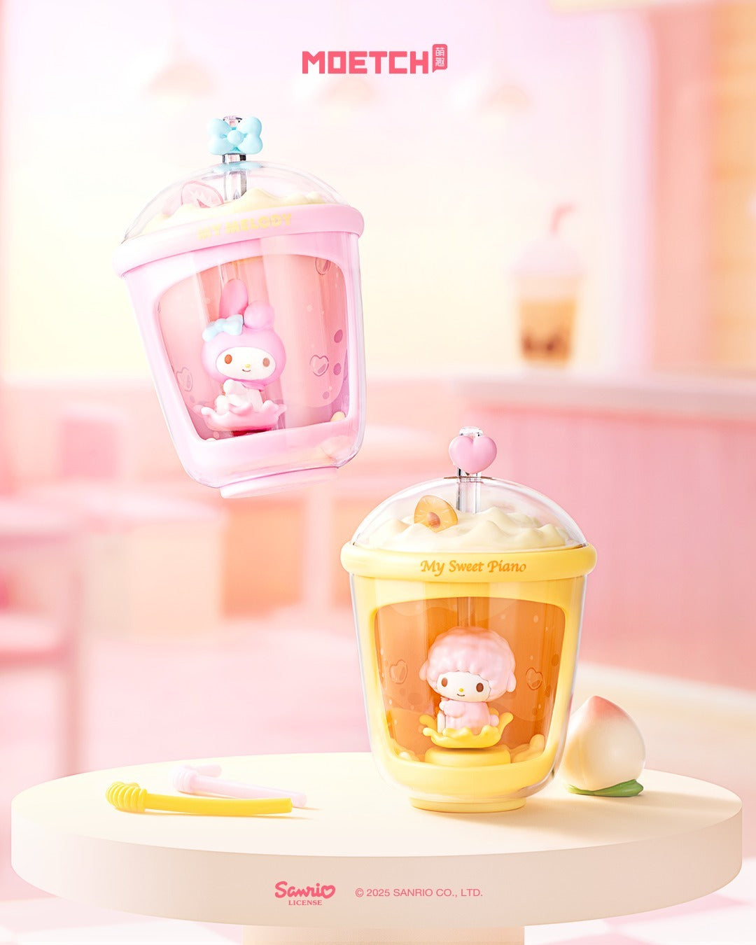 Sanrio Characters Milk Tea Cup Series Light Motion Blind Box Toys&Games Mascot Fun Inc