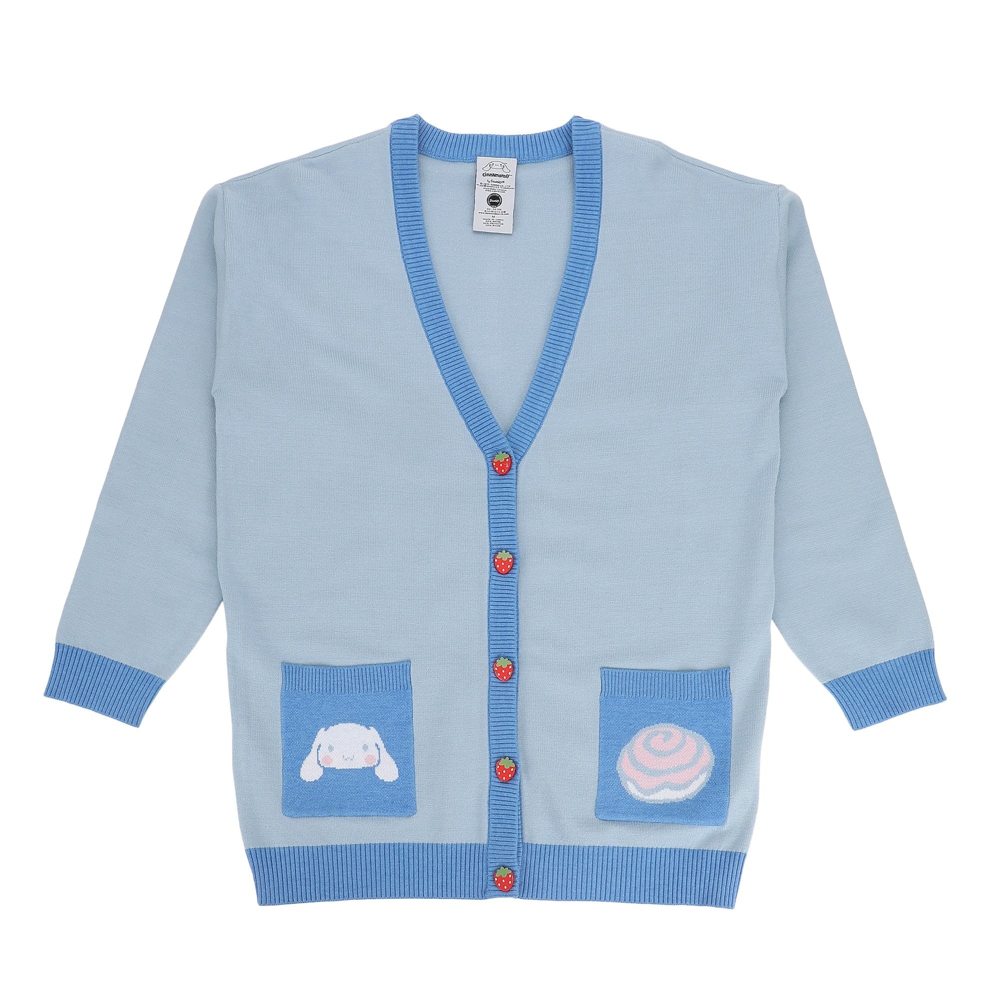 Cinnamoroll Cozy Knit Cardigan (Strawberry Fields) Apparel BIOWORLD