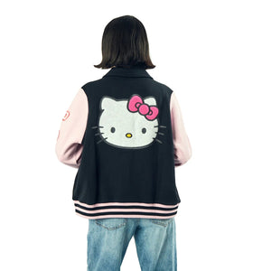 Hello Kitty Rainbow Varsity Jacket Apparel BIOWORLD