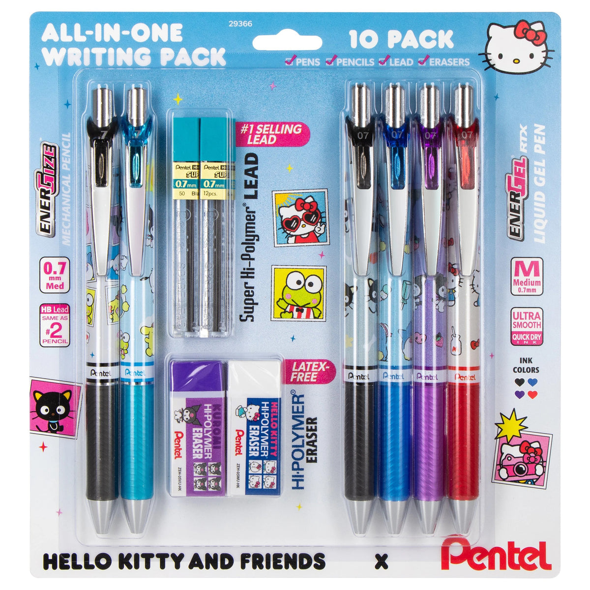 Hello Kitty and Friends x Pentel Writing Essentials Pack (10-Pk) Stationery Pentel Of America Ltd