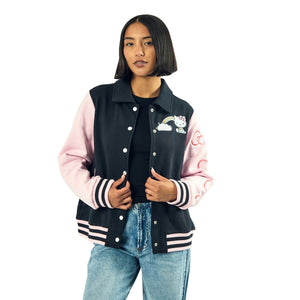 Hello Kitty Rainbow Varsity Jacket Apparel BIOWORLD