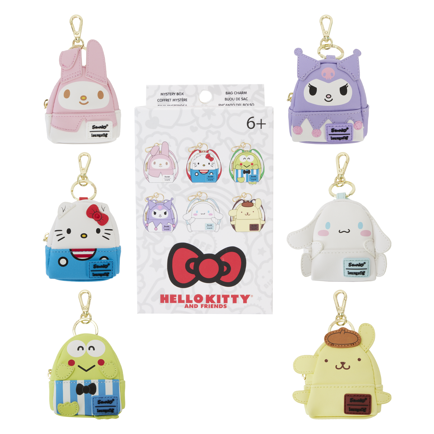 Loungefly サンリオバッグチャーム Hello Kitty and Friends x Loungefly Classic Mini Backpack Keychain Bli