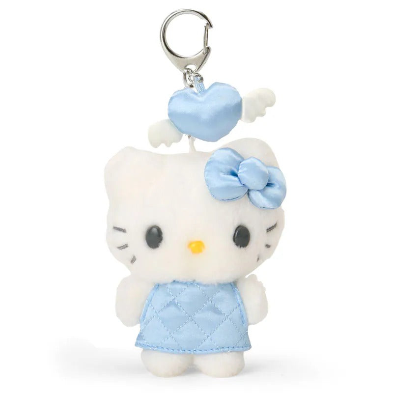 Hello Kitty Blue Mini Plush Mascot Keychain (Mini Quilt Series) Accessory Japan Original