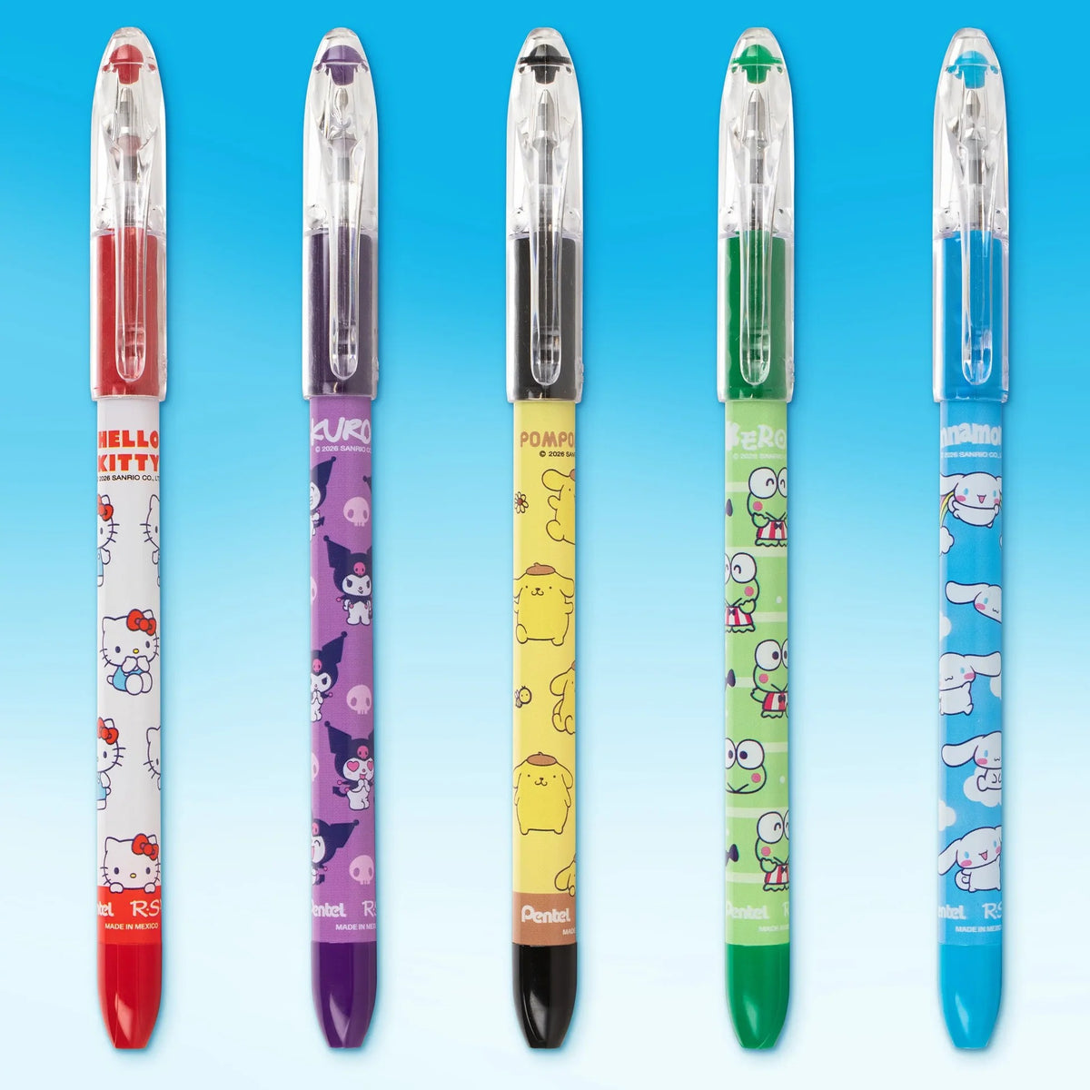 Hello Kitty and Friends x Pentel RSVP Ballpoint Pen Pack (Mix 1 - 5-Pk) Stationery Pentel Of America Ltd