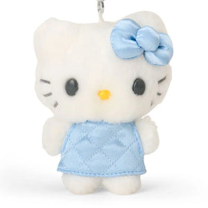 Hello Kitty Blue Mini Plush Mascot Keychain (Mini Quilt Series) Accessory Japan Original