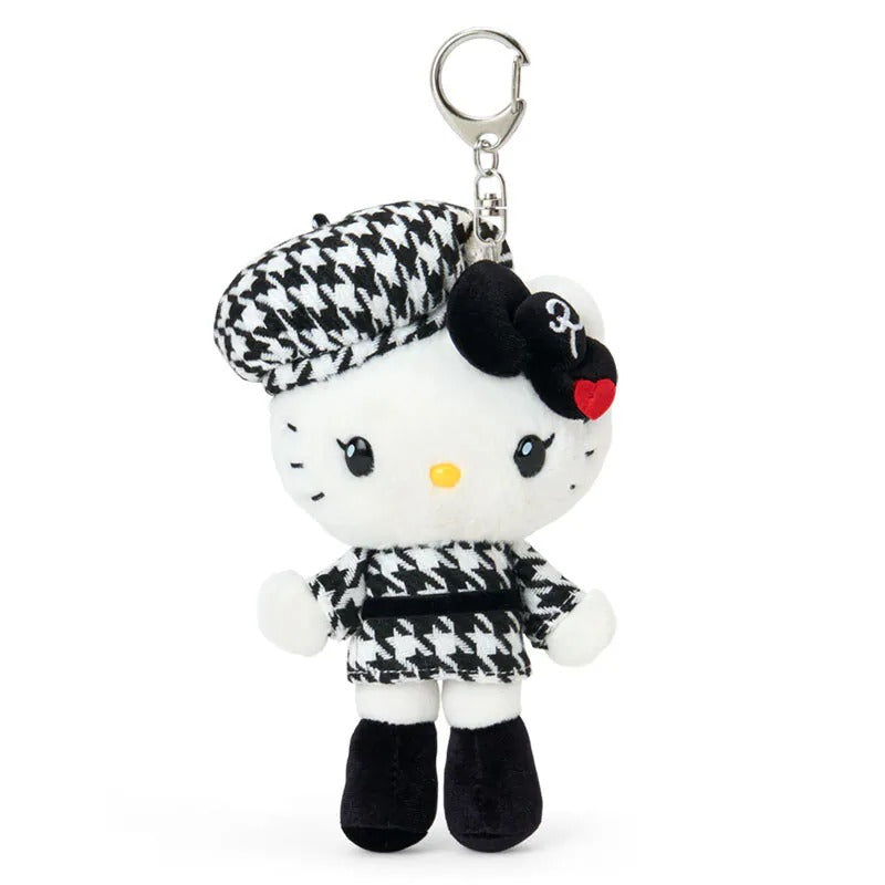 Hello Kitty Plush Mascot Keychain (Monochrome Birthday Twins Series) Accessory Japan Original