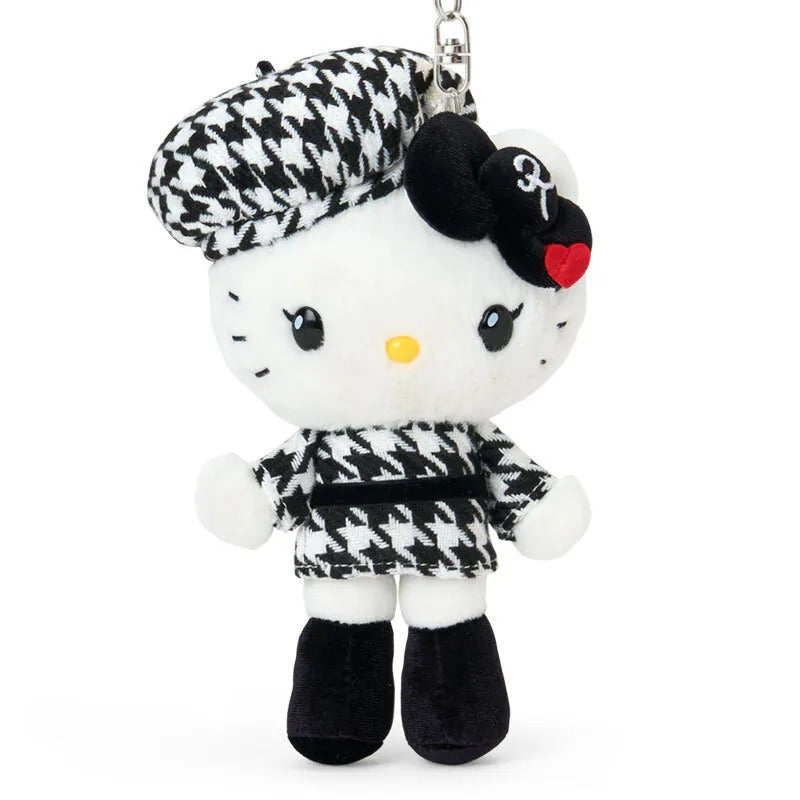 Hello Kitty Plush Mascot Keychain (Monochrome Birthday Twins Series) Accessory Japan Original