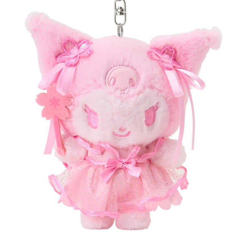 Kuromi Plush Mascot Keychain (Cherry Blossom Fairies Series) Accessory Japan Original