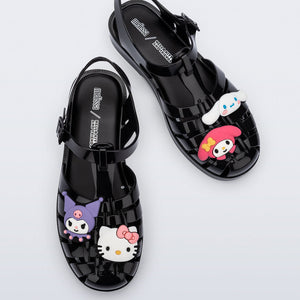Hello Kitty and Friends x Melissa Possession Jelly Sandal (Black) Shoes Melissa