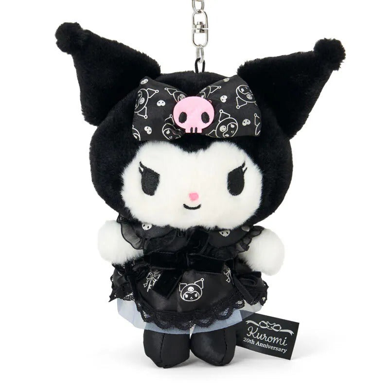Kuromi Dress Plush Mascot Keychain (20th Anniv. Special Key Series) Accessory Japan Original