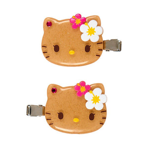 Hello Kitty Mini Hair Clip Set (Suntan Series) Accessory Japan Original