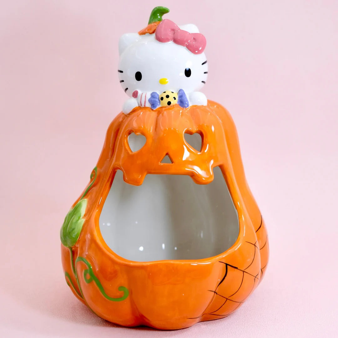 Hello Kitty Big Mouth Pumpkin Ceramic Candy Bowl Home Goods Blue Sky Clayworks