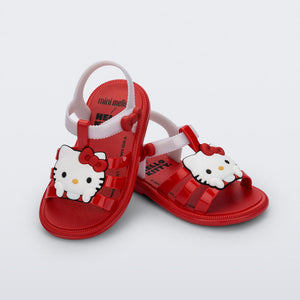 Hello Kitty x Mini Melissa Toddler Hip Jelly Sandal (Red) Shoes Melissa
