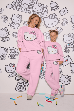 Hello Kitty x Lola + The Boys Adult Super Soft Knit Set (Pink) Apparel Lola and The Boys NYC INC