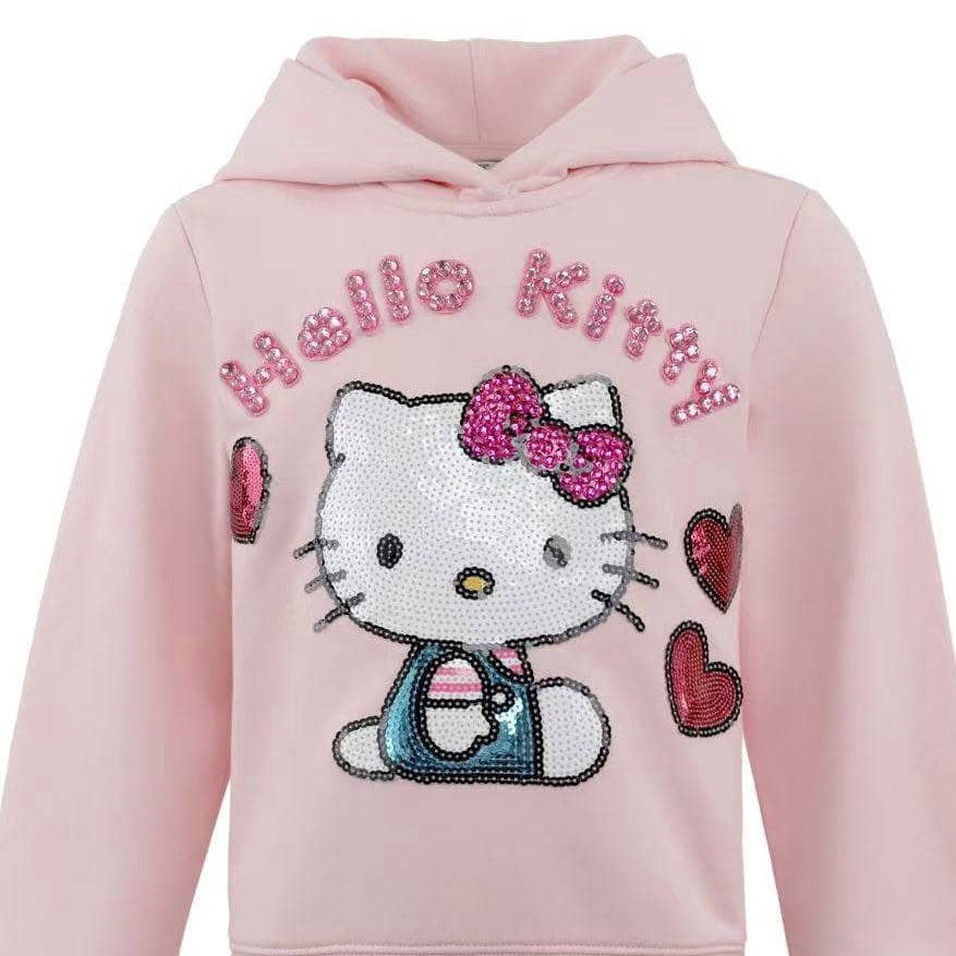 Hello Kitty x Lola + The Boys Adult Gem Love Hoodie (Pink) Apparel Lola and The Boys NYC INC