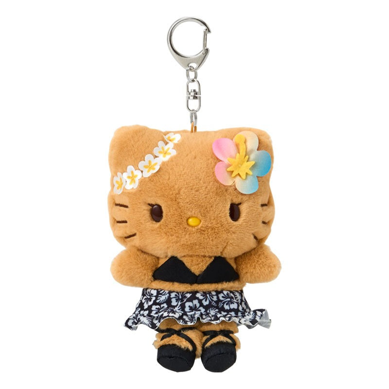 Hello Kitty Black Plush Mascot Keychain (Suntan Series) Accessory Japan Original