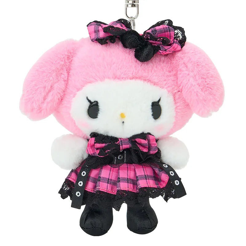 My Melody Plush Mascot Keychain (Rock ’n’ Check Series) Accessory Japan Original