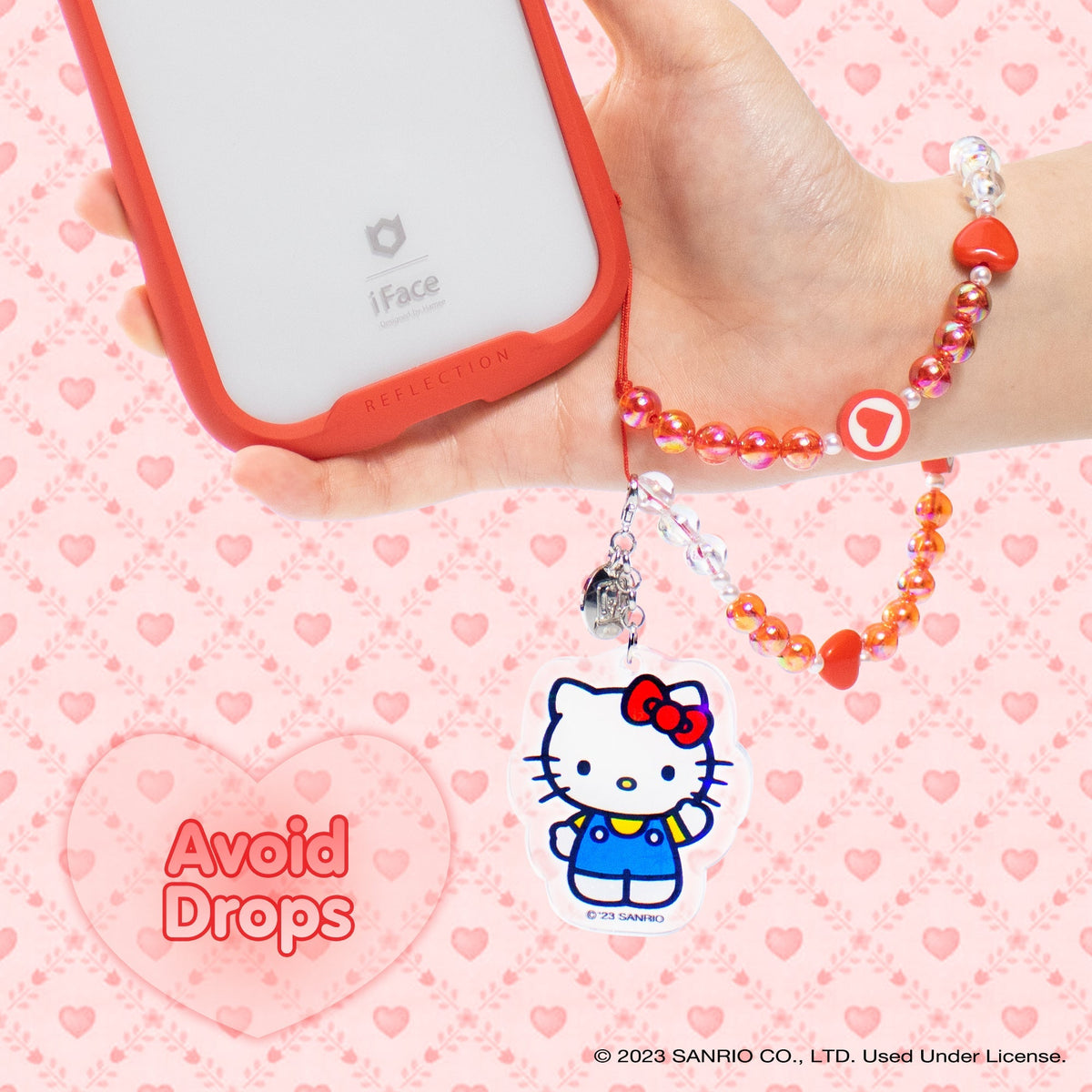 Sanrio Keroppi Beaded Charm Mobile Phone Wrist Strap
