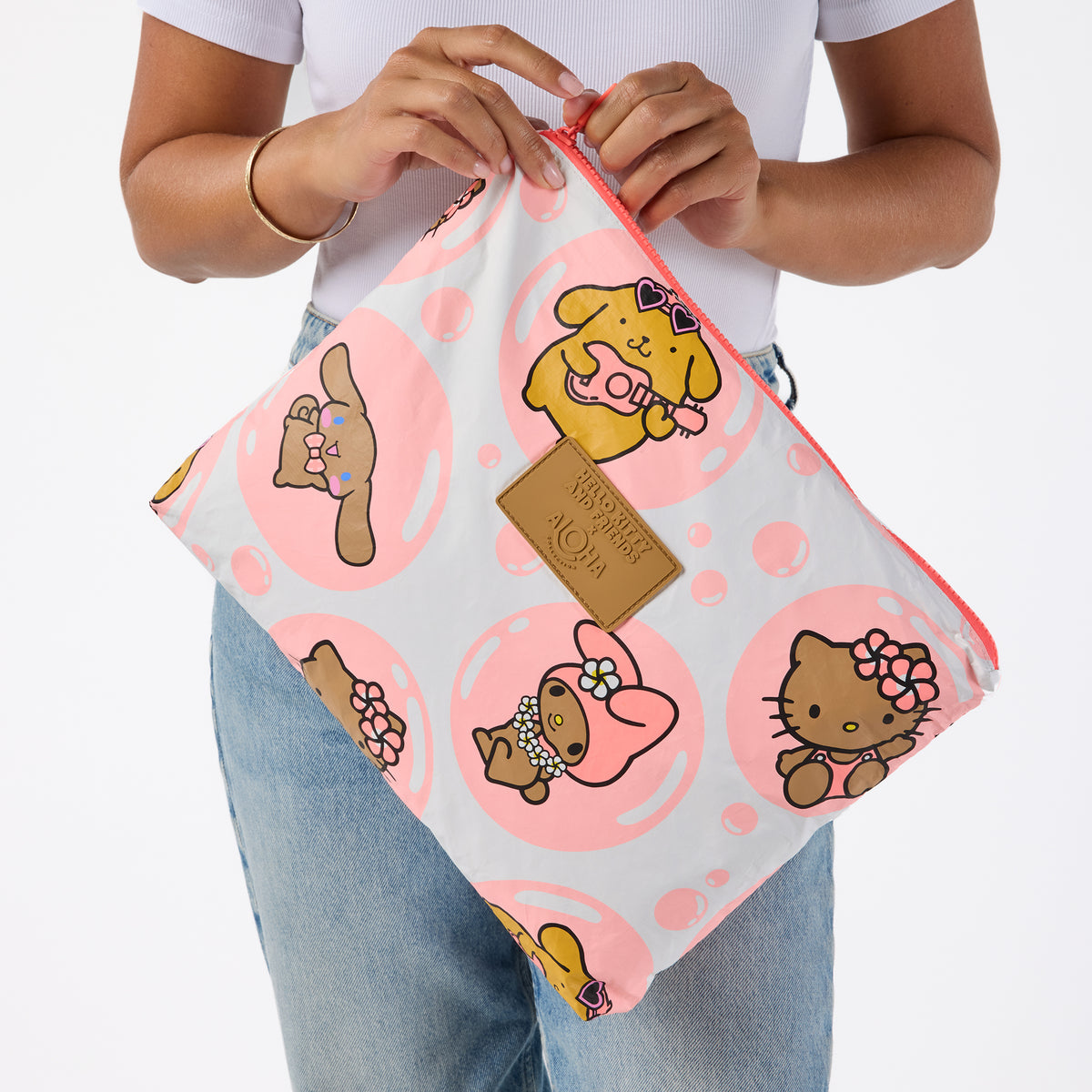 Hello Kitty and Friends x Aloha Collection MAX Pouch (Bubbles - Tan) Bags Aloha Collection Inc