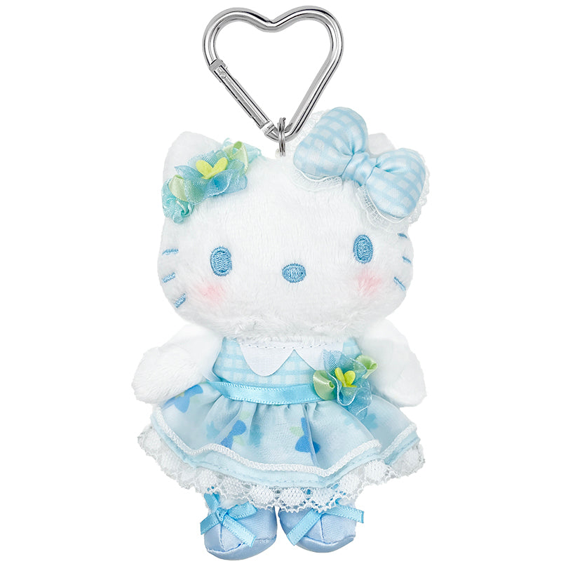 Hello Kitty Blue Plush Mascot Keychain (50th Anniv. Floral Series) Hello Kitty Blue Plush Mascot Keychain (50th Anniv. Floral Series)