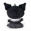 Kuromi Plush Mascot Keychain (Silver Houndstooth Series) Accessory Japan Original