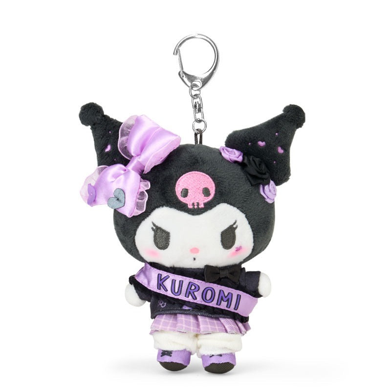 Kuromi Plush Mascot Keychain (Sparkling School Series) Accessory Japan Original