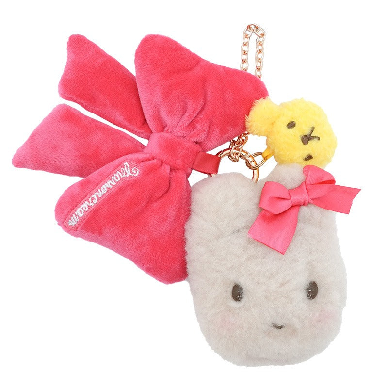Marron Cream Plush Mini Face Pouch (Teddy Friend Series) Bags Global Original
