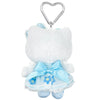 Hello Kitty Blue Plush Mascot Keychain (50th Anniv. Floral Series) Accessory Global Original