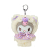 Kuromi Plush Keychain Mascot (Fluffy Teddy Bear Series) Accessory Japan Original