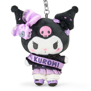 Kuromi Plush Mascot Keychain (Sparkling School Series) Accessory Japan Original